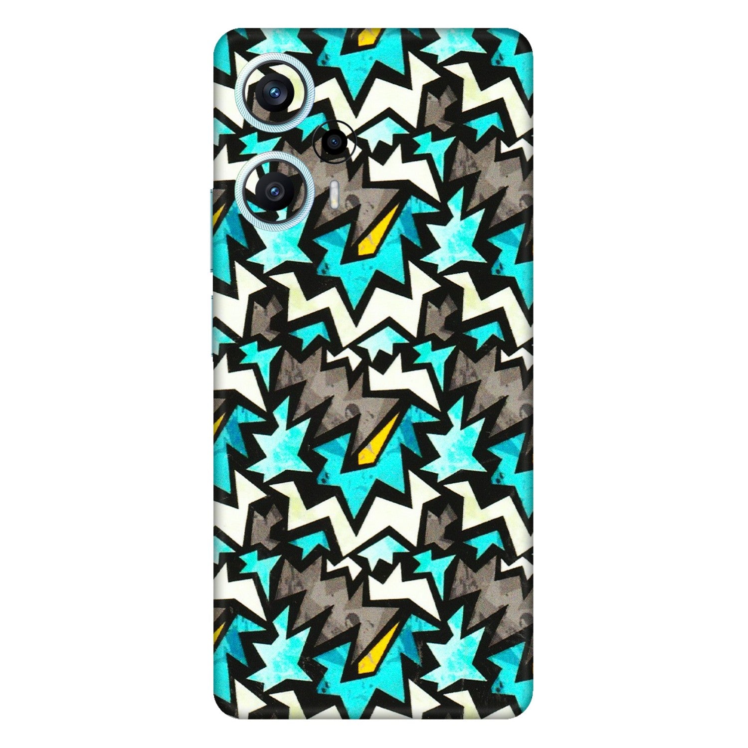 POCO Phone Skins (All Models) - Funky Zig Zag - 3D Embossed Finish (L-223) Poco F5 (5G)
