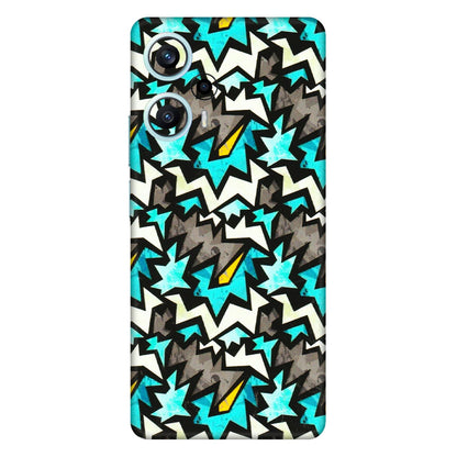 POCO Phone Skins (All Models) - Funky Zig Zag - 3D Embossed Finish (L-223) Poco F5 (5G)