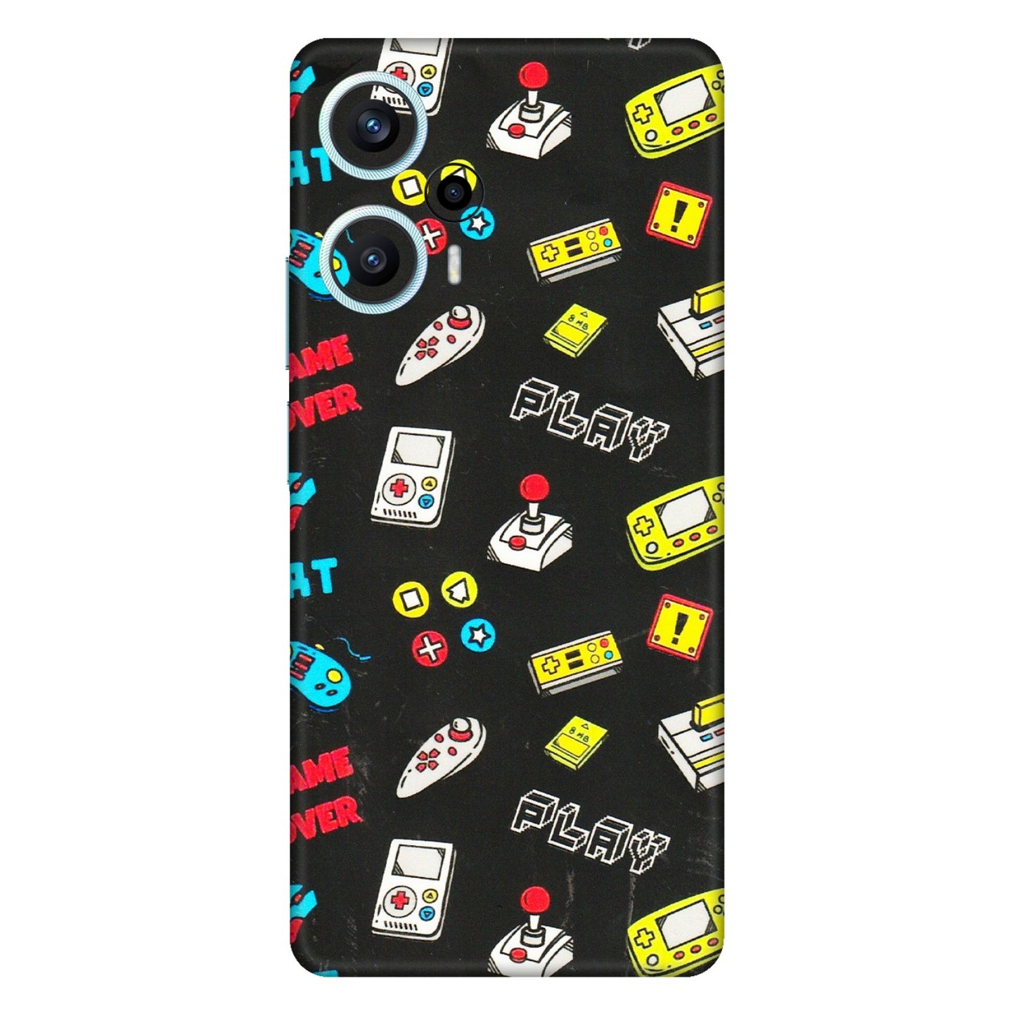 POCO Phone Skins (All Models) - Gaming Doodles - 3D Embossed Finish (L-224) Poco F5 (5G)