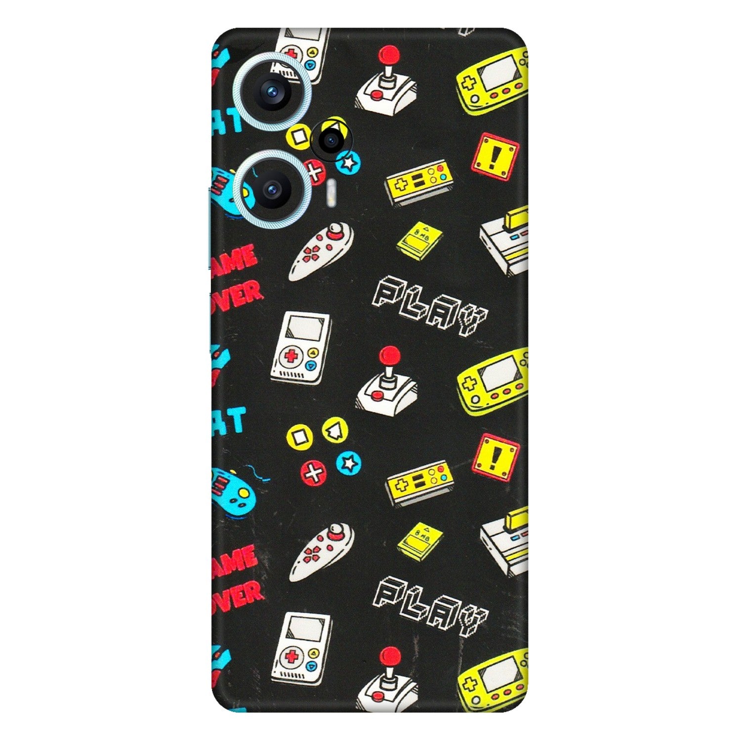 POCO Phone Skins (All Models) - Gaming Doodles - 3D Embossed Finish (L-224) Poco F5 (5G)