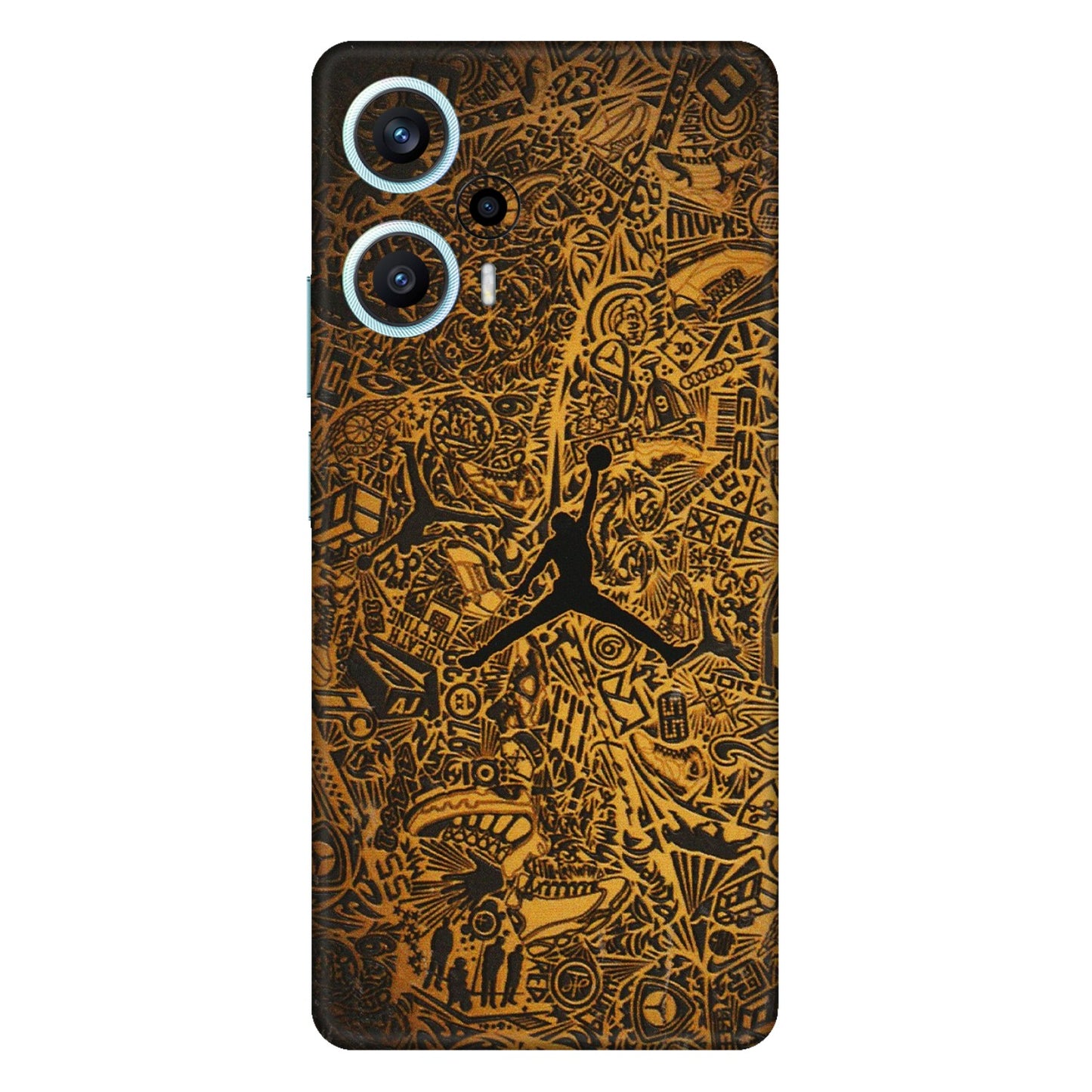 POCO Phone Skins (All Models) - Premium Gold Basketball Player - 3D Embossed Finish (L-236) Poco F5 (5G)
