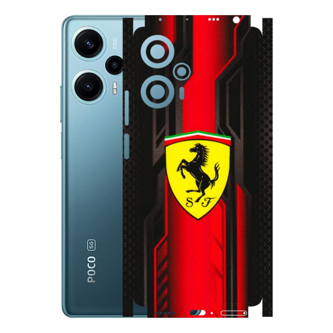 POCO Phone Skins (All Models) - Black Ferrari Logo - 3D Embossed Finish (L-253) Poco F5 (5G)