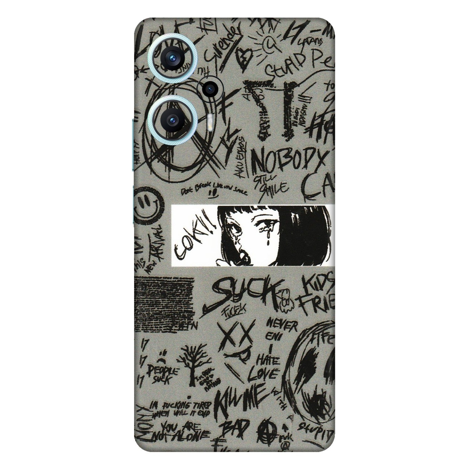 POCO Phone Skins (All Models) - Never Have Love Anime - 3D Embossed Finish (L-260) Poco F5 (5G)