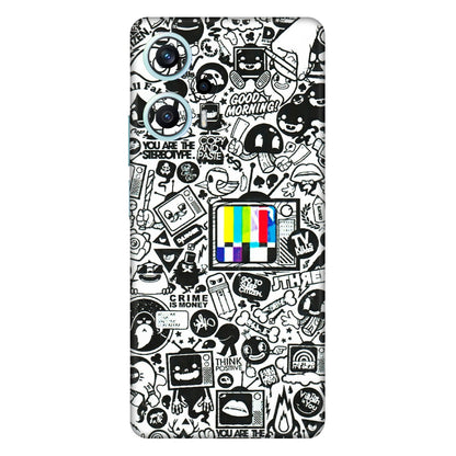 POCO Phone Skins (All Models) - Doodles Positive Art - 3D Embossed Finish (L-263) Poco F5 (5G)
