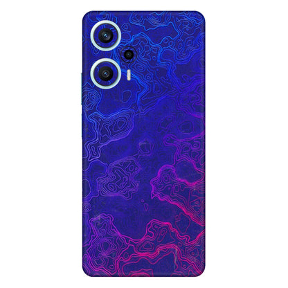 POCO Phone Skins (All Models) - Purple Ripples Swirl - 3D Embossed Finish (L-314) Poco F5 (5G)