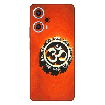 POCO Phone Skins (All Models) - Aum Shiv Orange - 3D Embossed Finish (L-32) Poco F5 (5G)
