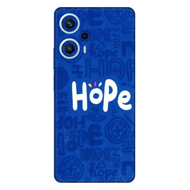 POCO Phone Skins (All Models) - Hope Doodles Blue - 3D Embossed Finish (L-43) Poco F5 (5G)