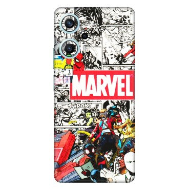 POCO Phone Skins (All Models) - Marvel Colorful Comic - 3D Embossed Finish (L-64) Poco F5 (5G)