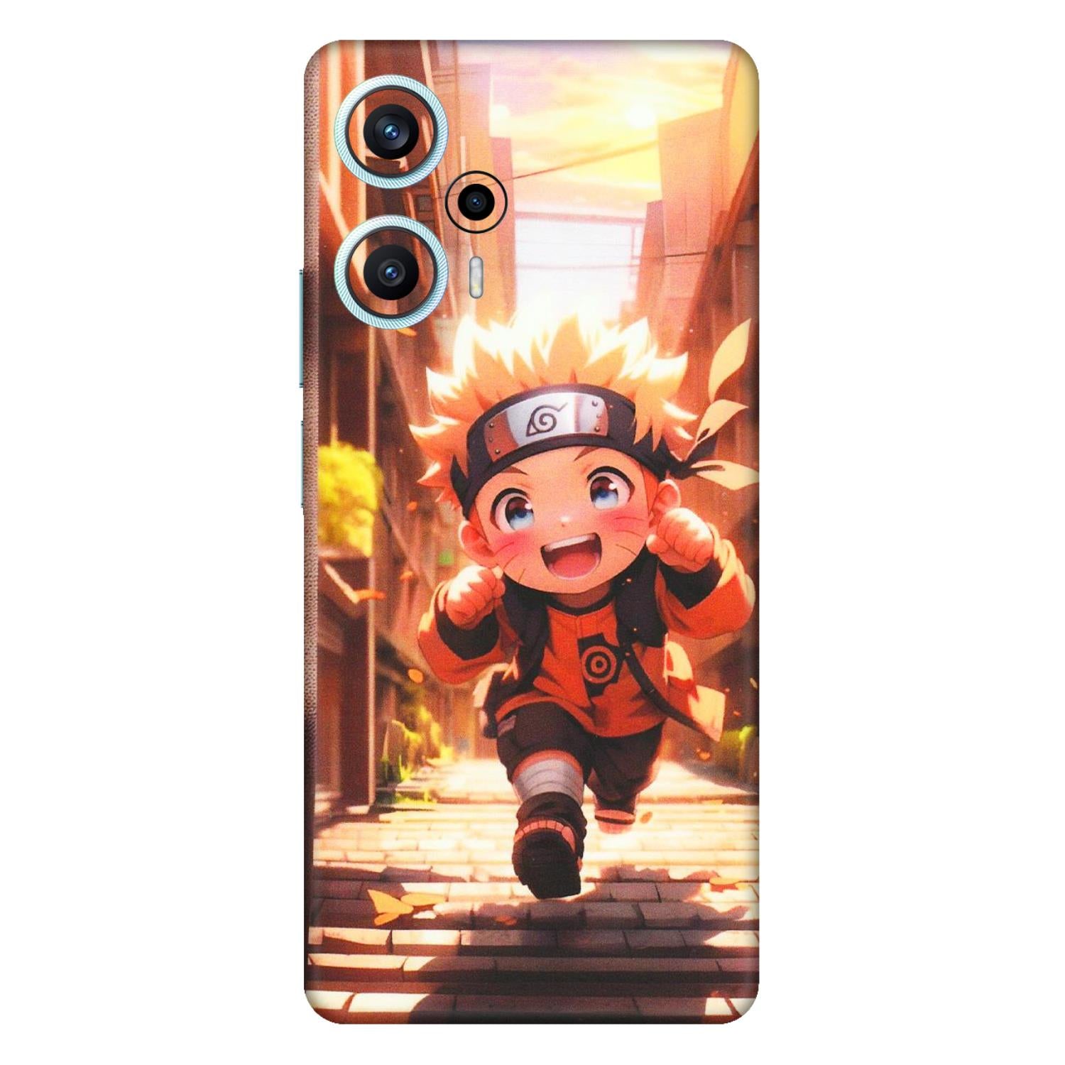 POCO Phone Skins (All Models) - Naruto Cute Toon Running - Matte Finish (M-04) Poco F5 (5G)