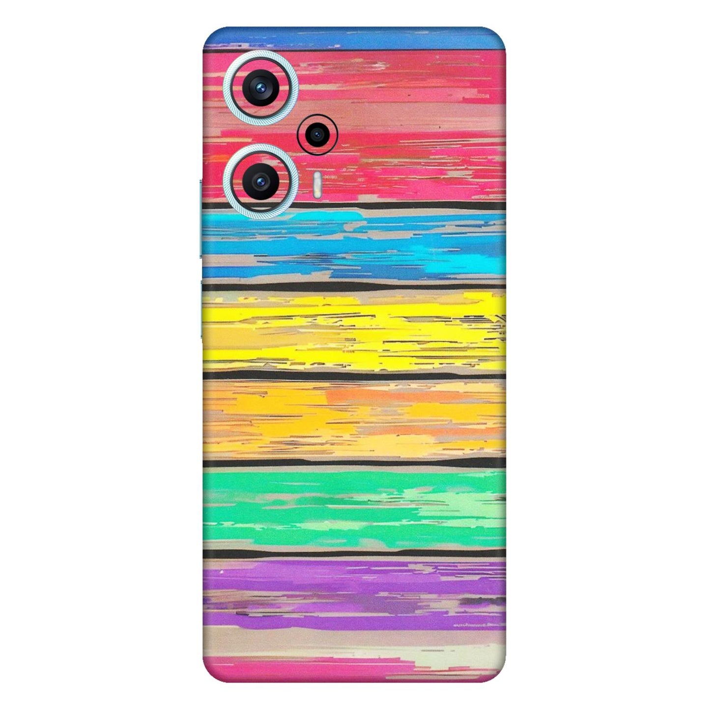 POCO Phone Skins (All Models) - Multi Colour Wooden Wall - Matte Finish (M-96) Poco F5 (5G)