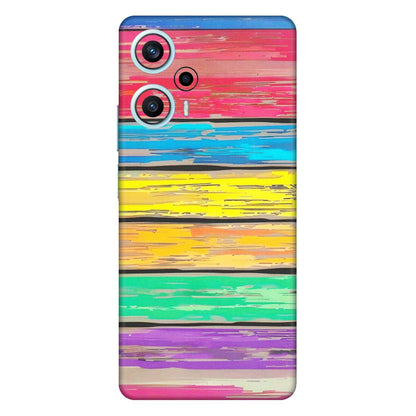 POCO Phone Skins (All Models) - Multi Colour Wooden Wall - Matte Finish (M-96) Poco F5 (5G)