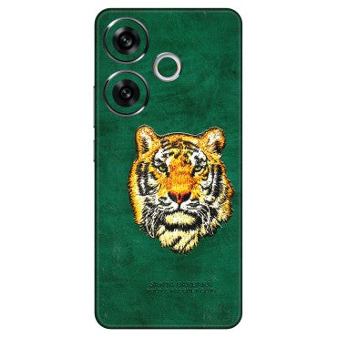 POCO Phone Skins (All Models) - Leather Feel Tiger - 3D Embossed Finish (L-111) Poco F6 (5G)