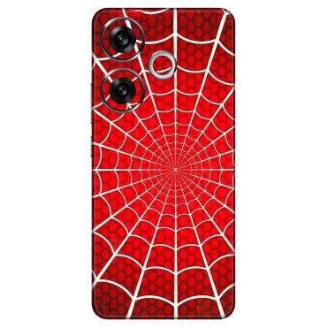 POCO Phone Skins (All Models) - Classic Spidey Web - 3D Embossed Finish (L-115) Poco F6 (5G)
