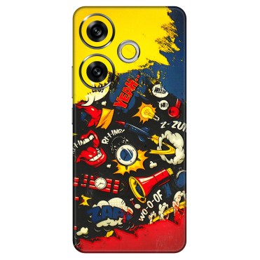 POCO Phone Skins (All Models) - Pacific Doodle Art - 3D Embossed Finish (L-120) Poco F6 (5G)