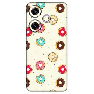 POCO Phone Skins (All Models) - Mini Donuts Doodle Art - 3D Embossed Finish (L-122) Poco F6 (5G)