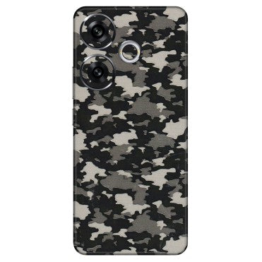 POCO Phone Skins (All Models) - Black/Grey Camoflaunge - 3D Embossed Finish (L-142) Poco F6 (5G)