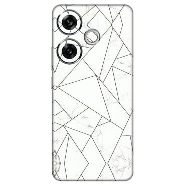 POCO Phone Skins (All Models) - Luxury White Marble Effect - 3D Embossed Finish (L-168) Poco F6 (5G)