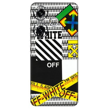 POCO Phone Skins (All Models) - White Off Abstract - 3D Embossed Finish (L-172) Poco F6 (5G)