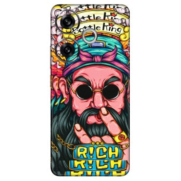 POCO Phone Skins (All Models) - Battle King Dude Face - 3D Embossed Finish (L-178) Poco F6 (5G)