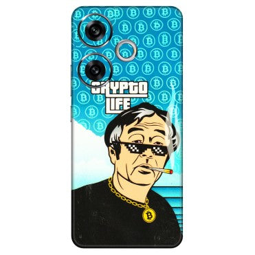 POCO Phone Skins (All Models) - Crypto Thug Life - 3D Embossed Finish (L-179) Poco F6 (5G)