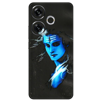 POCO Phone Skins (All Models) - Har Har Mahadev Blue/Black - 3D Embossed Finish (L-185) Poco F6 (5G)