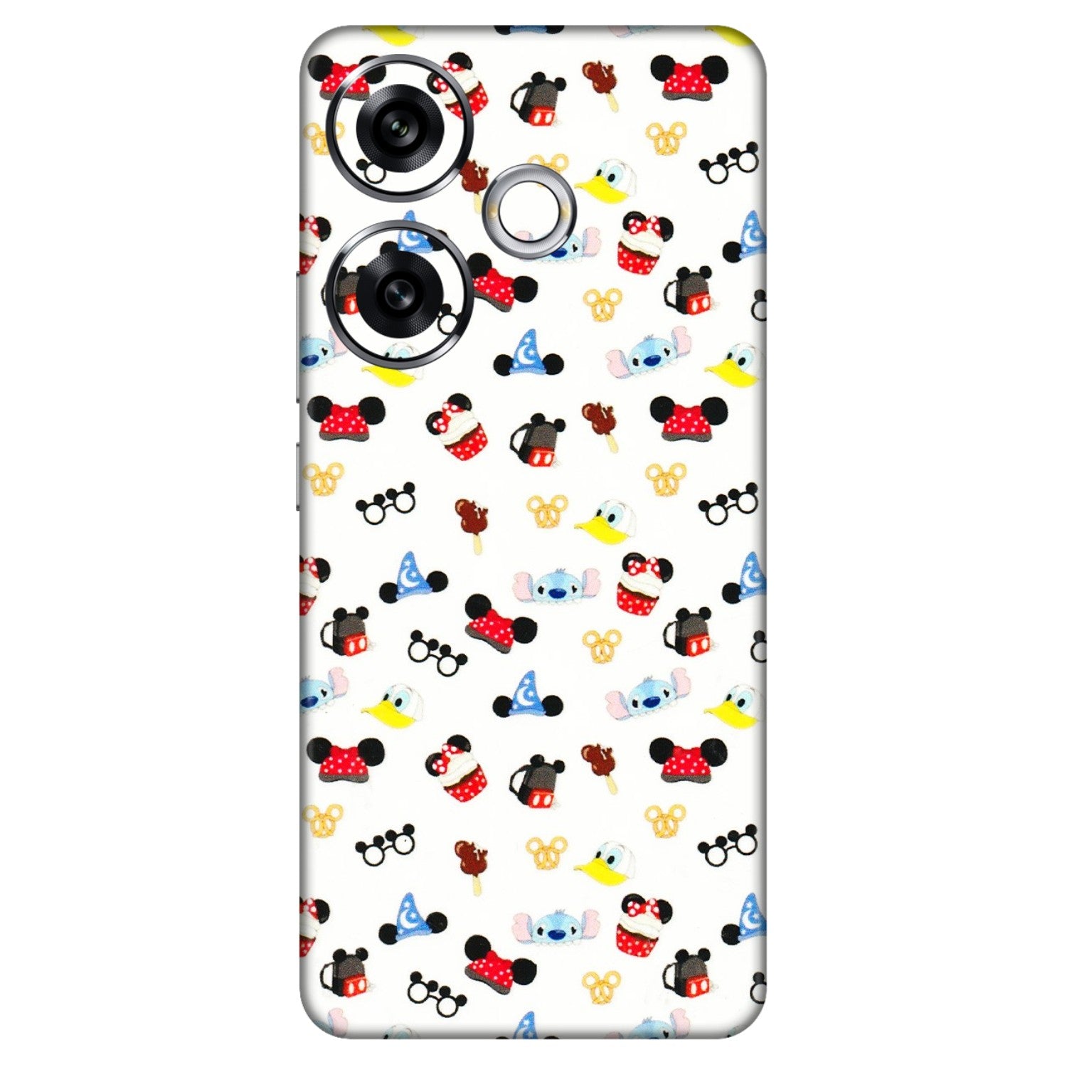 POCO Phone Skins (All Models) - Minnie Mouse & Donald Doodles s - 3D Embossed Finish (L-194) Poco F6 (5G)