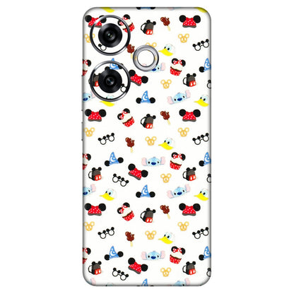POCO Phone Skins (All Models) - Minnie Mouse & Donald Doodles s - 3D Embossed Finish (L-194) Poco F6 (5G)