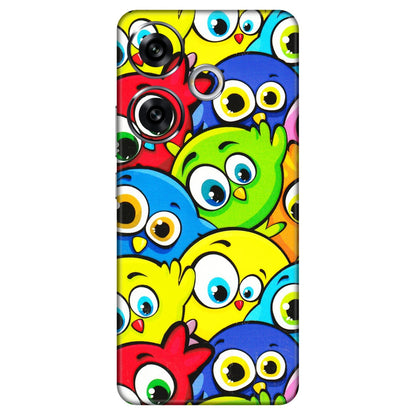 POCO Phone Skins (All Models) - Cute Fluffy Birds - 3D Embossed Finish (L-213) Poco F6 (5G)