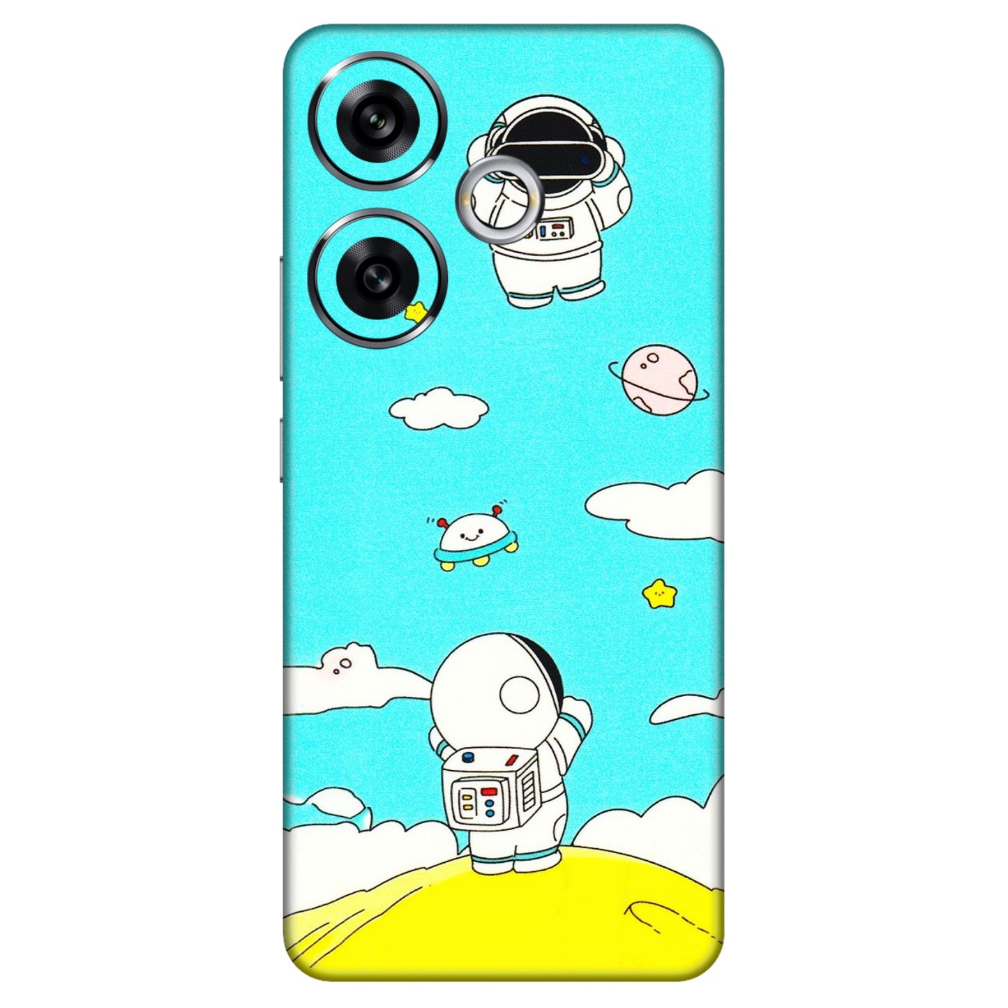 POCO Phone Skins (All Models) - Blue Skies Astro Float - 3D Embossed Finish (L-230) Poco F6 (5G)