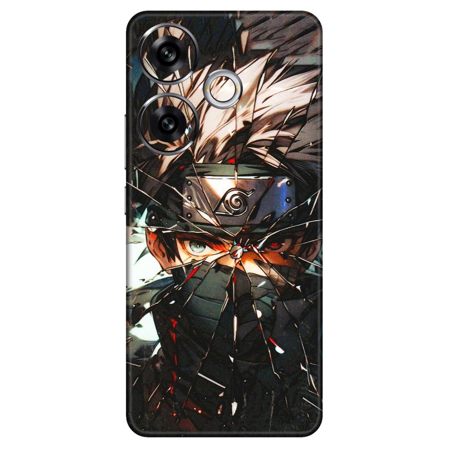 POCO Phone Skins (All Models) - Kakashi Shattered Glass Effect - 3D Embossed Finish (L-237) Poco F6 (5G)