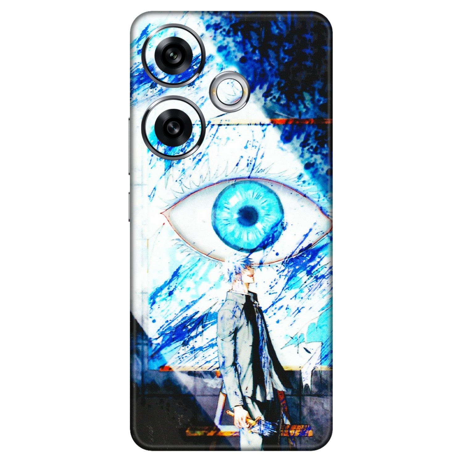 POCO Phone Skins (All Models) - Gojo Satoru evil eye - 3D Embossed Finish (L-239) Poco F6 (5G)