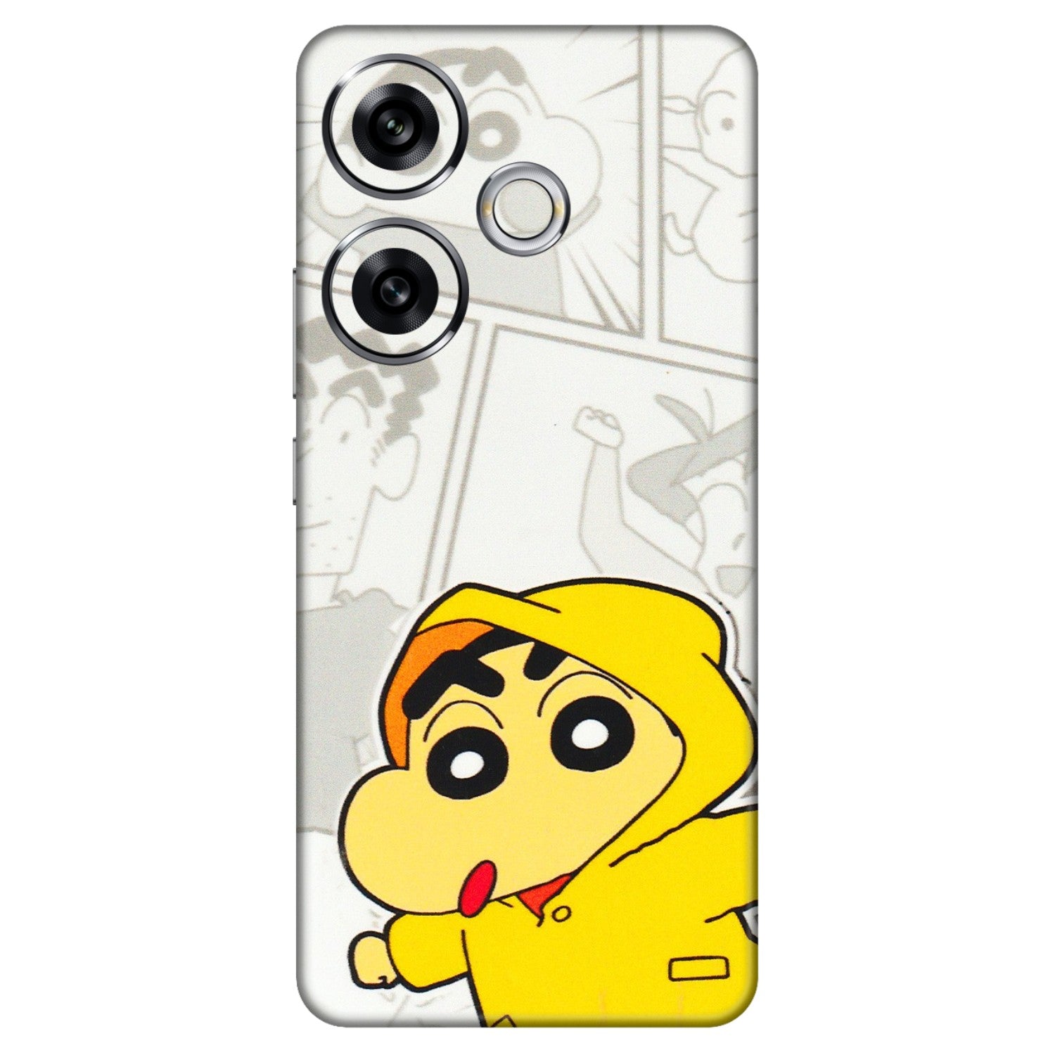 POCO Phone Skins (All Models) - Yellow Shinchan Comic - 3D Embossed Finish (L-246) Poco F6 (5G)