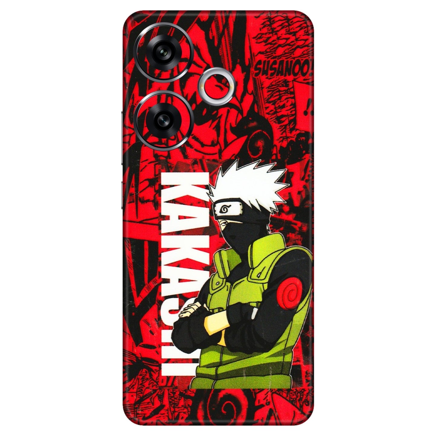 POCO Phone Skins (All Models) - Kakashi Red Anime - 3D Embossed Finish (L-251) Poco F6 (5G)