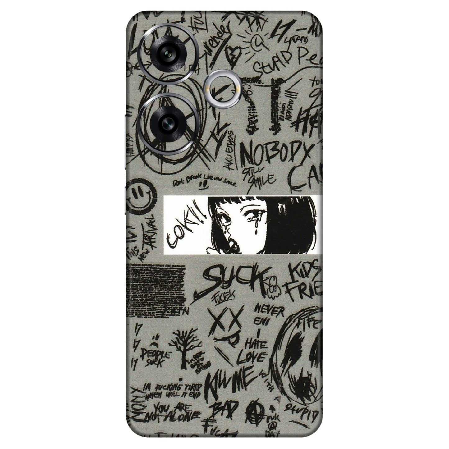 POCO Phone Skins (All Models) - Never Have Love Anime - 3D Embossed Finish (L-260) Poco F6 (5G)