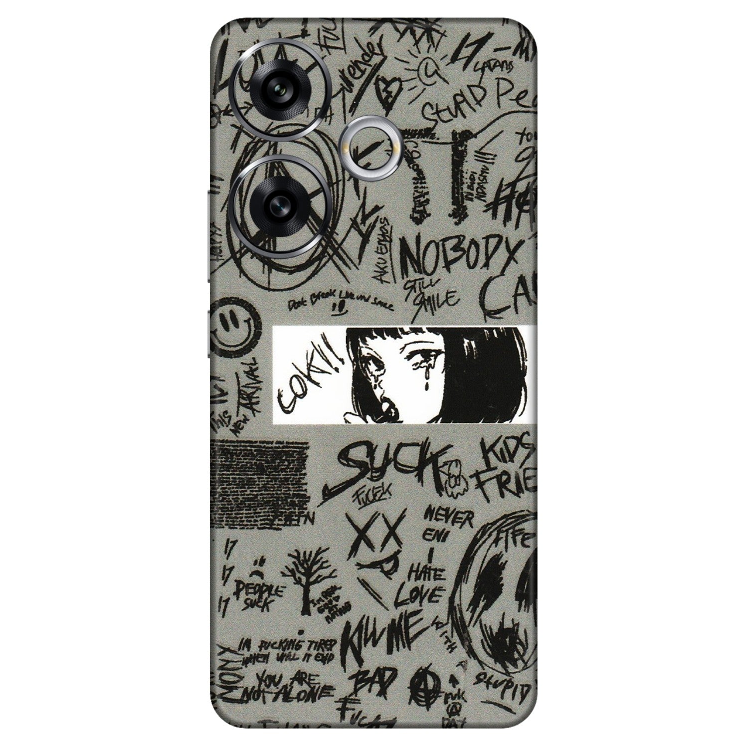 POCO Phone Skins (All Models) - Never Have Love Anime - 3D Embossed Finish (L-260) Poco F6 (5G)