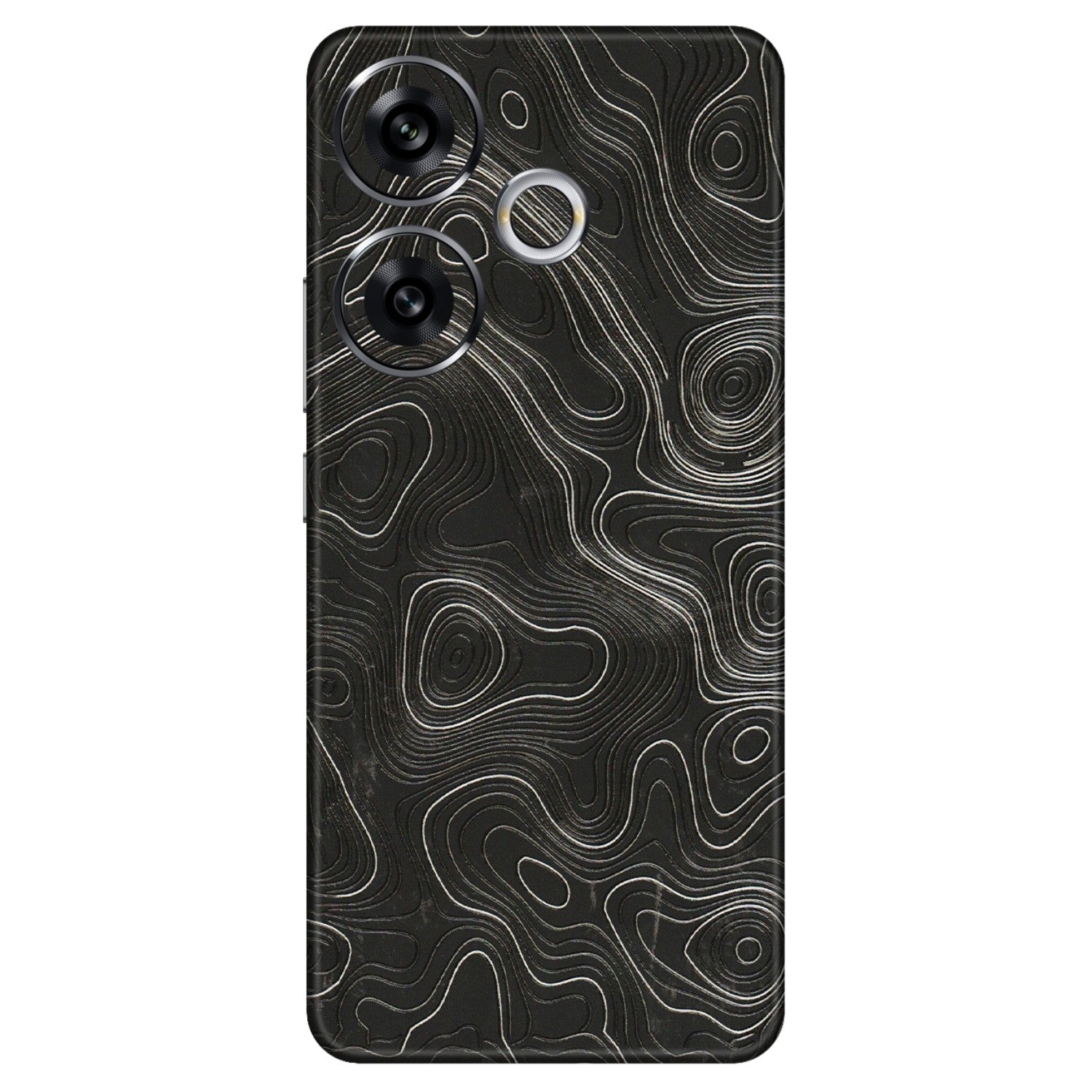 POCO Phone Skins (All Models) - Abstract White Line Map - 3D Embossed Finish (L-269) Poco F6 (5G)