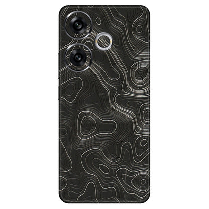 POCO Phone Skins (All Models) - Abstract White Line Map - 3D Embossed Finish (L-269) Poco F6 (5G)