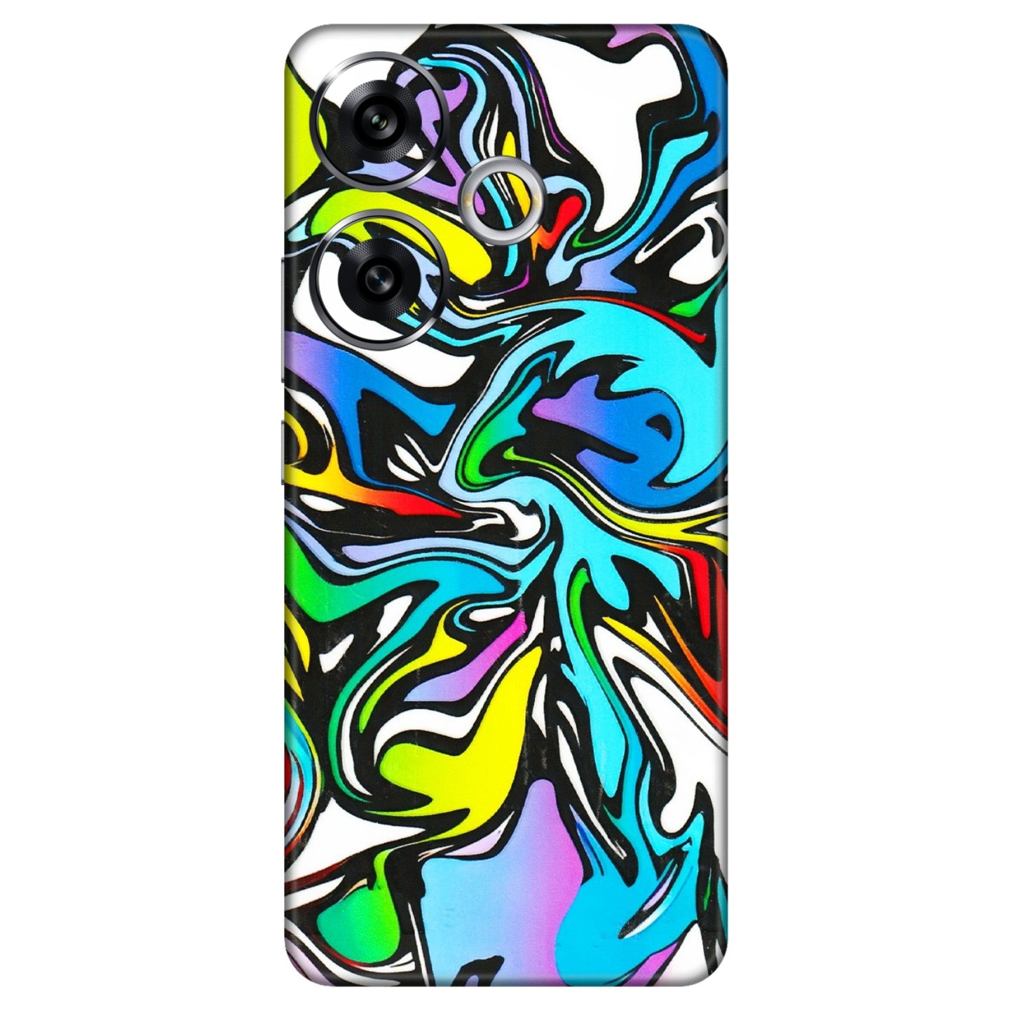POCO Phone Skins (All Models) - Abstract Colour Paints - 3D Embossed Finish (L-271) Poco F6 (5G)