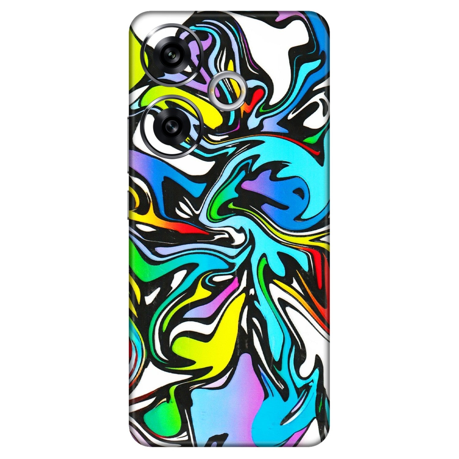 POCO Phone Skins (All Models) - Abstract Colour Paints - 3D Embossed Finish (L-271) Poco F6 (5G)
