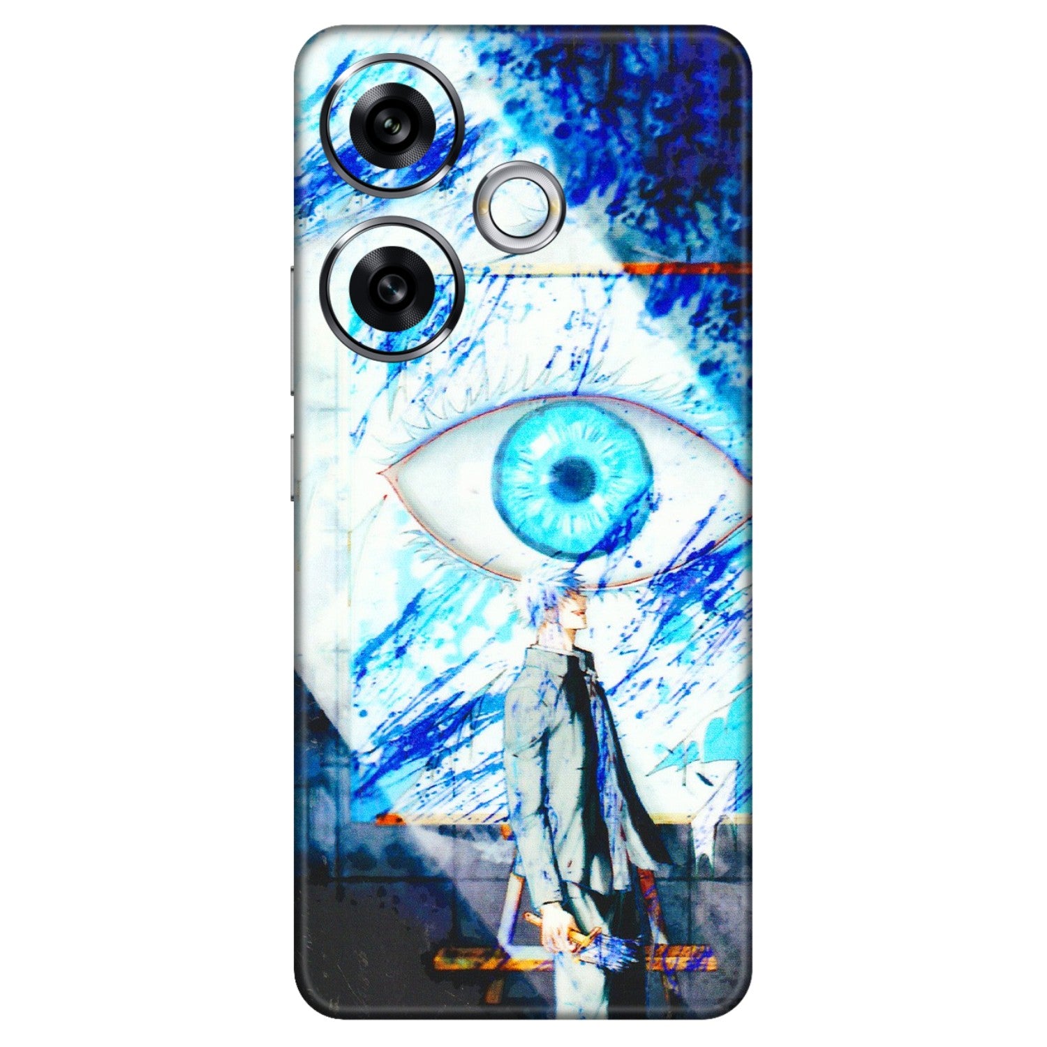 POCO Phone Skins (All Models) - Anime Sea Blue Eye - 3D Embossed Finish (L-318) Poco F6 (5G)