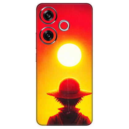 POCO Phone Skins (All Models) - Cool Sunset With Monkey D.Luffy Anime - 3D Embossed Finish (L-329) Poco F6 (5G)