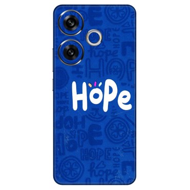 POCO Phone Skins (All Models) - Hope Doodles Blue - 3D Embossed Finish (L-43) Poco F6 (5G)