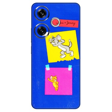 POCO Phone Skins (All Models) - Tom N Jerry Sticky Notes - 3D Embossed Finish (L-88) Poco F6 (5G)