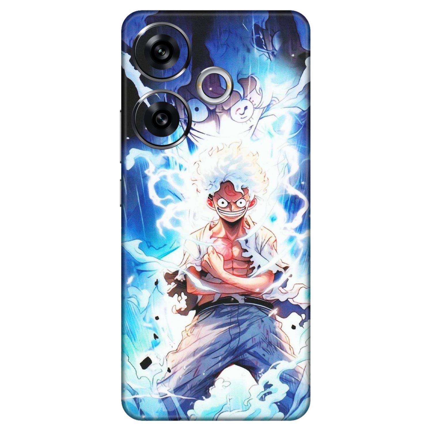 POCO Phone Skins (All Models) - Blue Thunder Luffy Anime - Matte Finish (M-132) Poco F6 (5G)