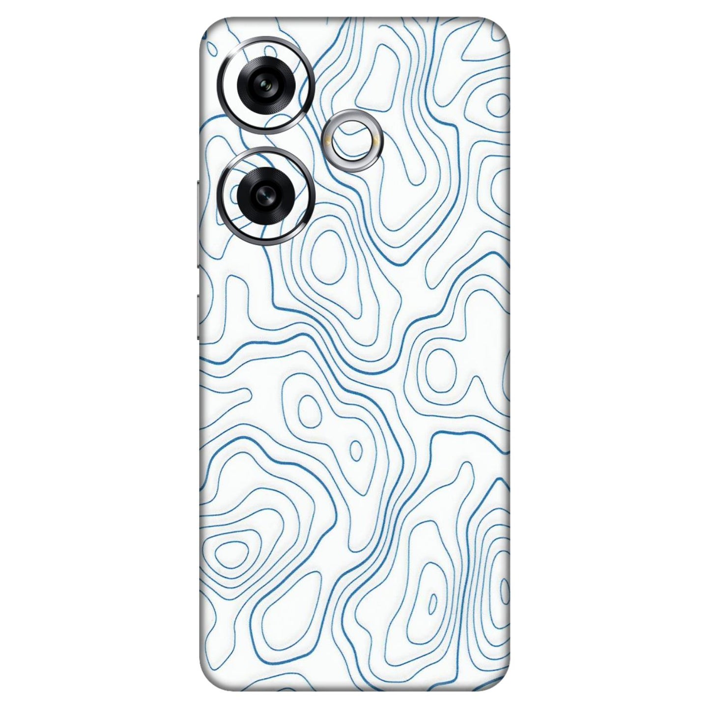 POCO Phone Skins (All Models) - Blue And White Swirls - Matte Finish (M-139) Poco F6 (5G)