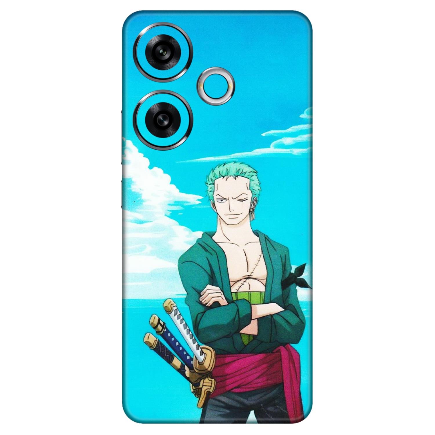POCO Phone Skins (All Models) - Cool Swordman Zoro Anime - Matte Finish (M-143) Poco F6 (5G)