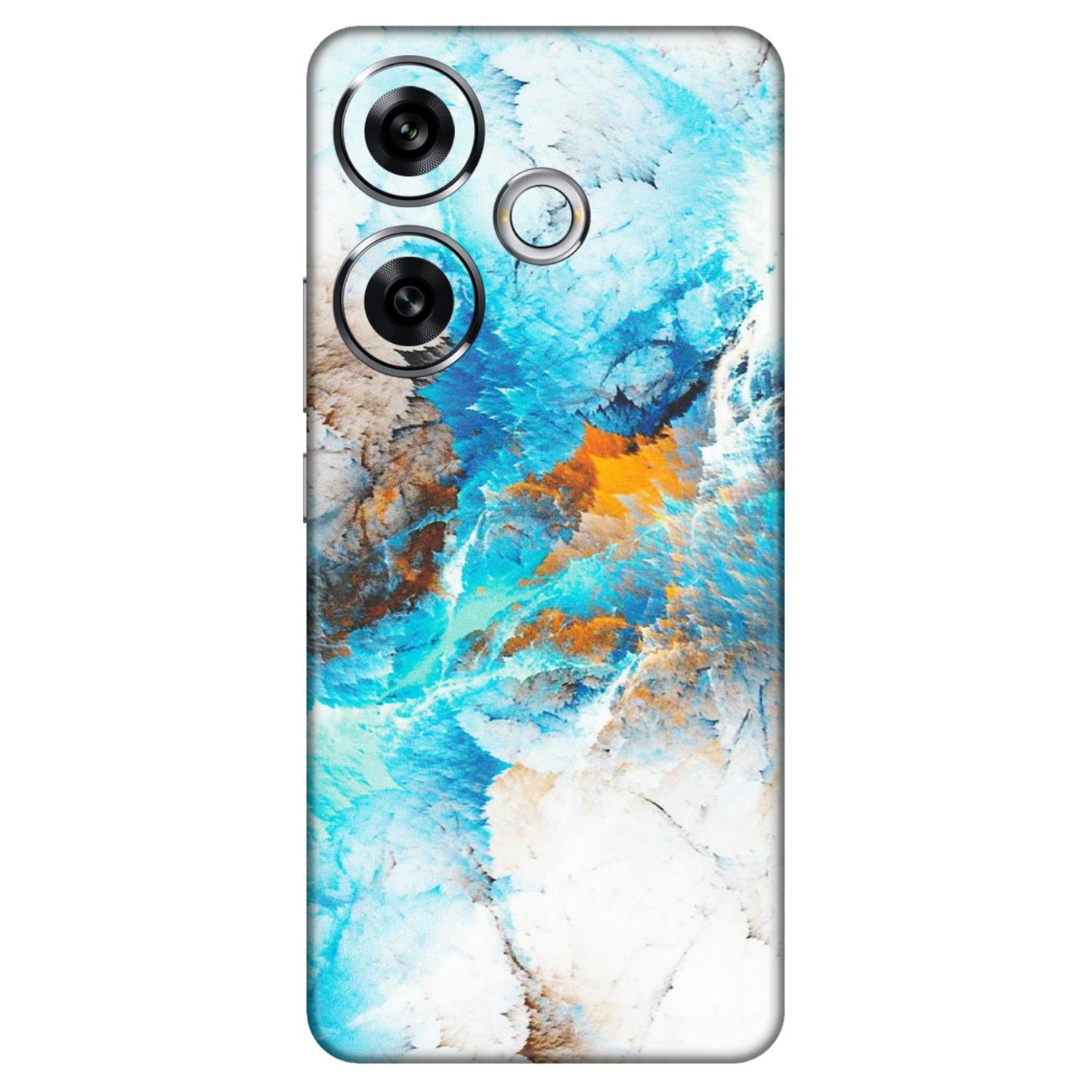 POCO Phone Skins (All Models) - Blue Waves Abstract - Matte Finish (M-19) Poco F6 (5G)