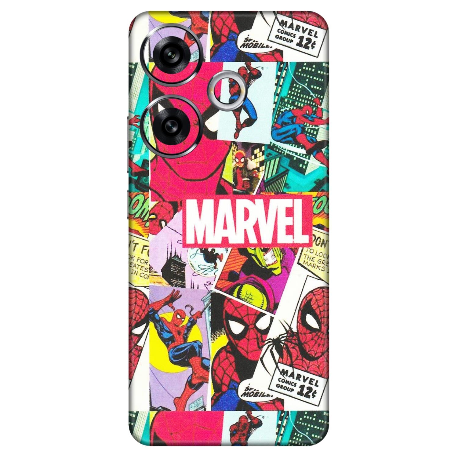 POCO Phone Skins (All Models) - Marvel Comic Spiderman Grafitti - Matte Finish (M-72) Poco F6 (5G)