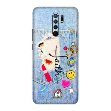 POCO Phone Skins (All Models) - Denim Jeans Pocket - 3D Embossed Finish (L-134) Poco M2