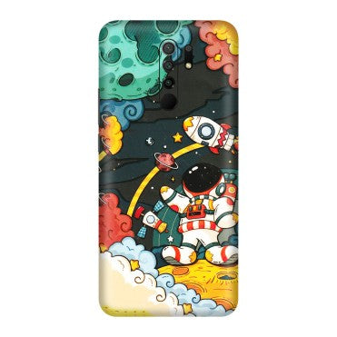 POCO Phone Skins (All Models) - Astronauts & Spaceship - 3D Embossed Finish (L-145) Poco M2